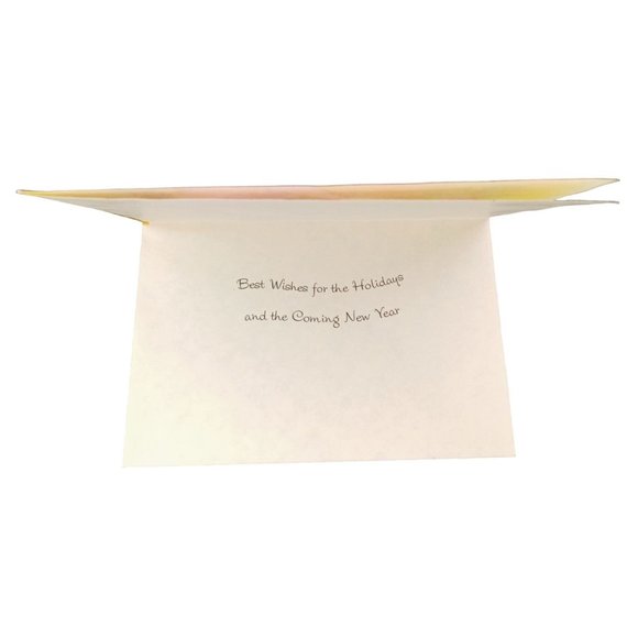 Vintage Christmas Card Girl Bird 60s Pink Yellow American Greetings Lot Of 6 New - Picture 3 of 7